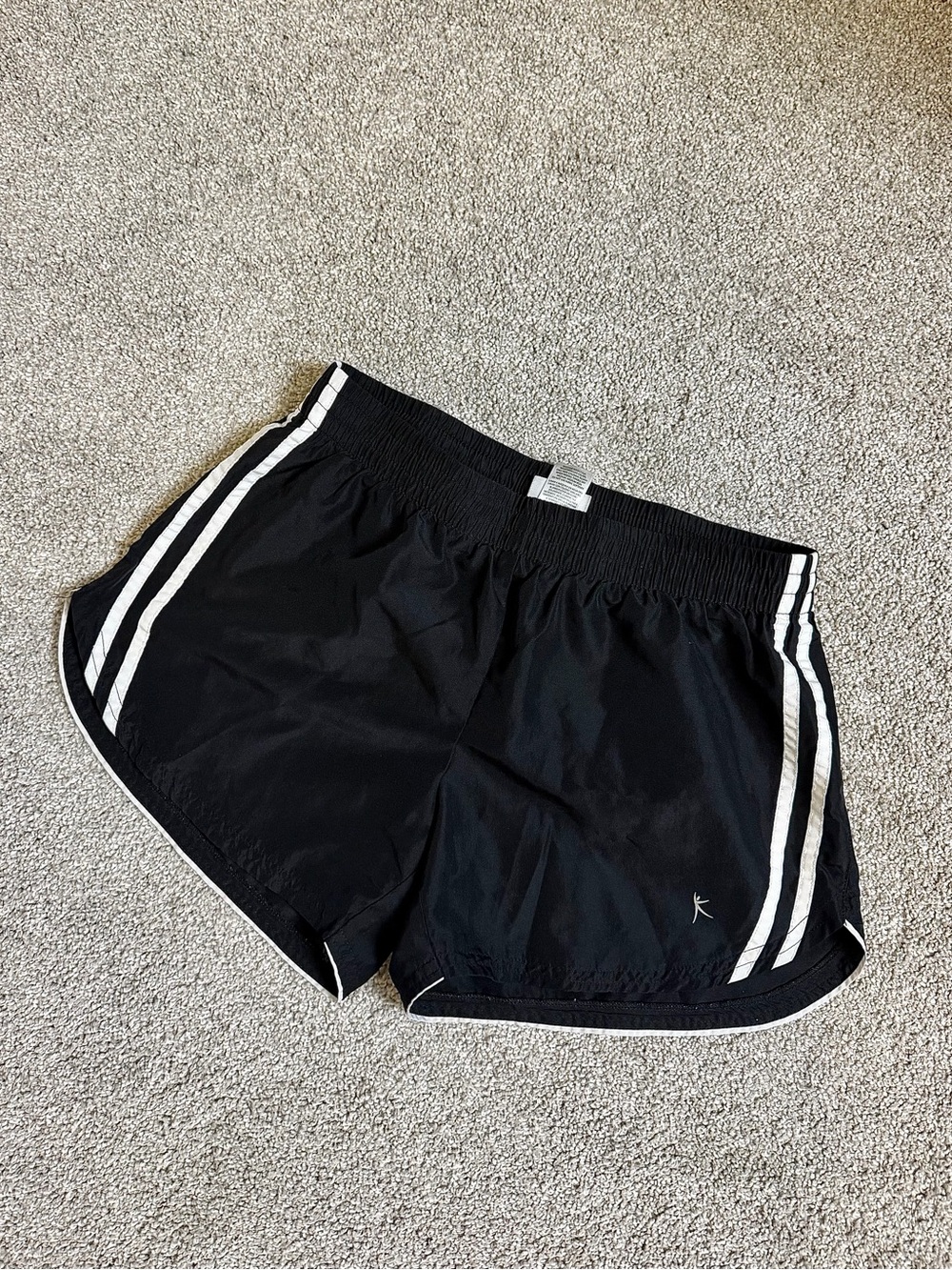Black Athletic Women’s Shorts with White Stripe